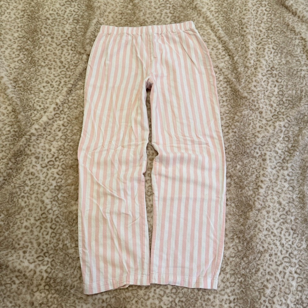 Charter Club Intimates Pink White Striped Pajama Pants Women Size Small Coquette